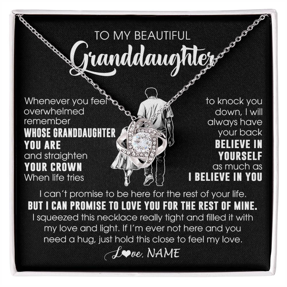 Personalized To My Beautiful Granddaughter Necklace From Grandpa Believe In Yourself Granddaughter Birthday Gifts Jewelry Christmas Customized Message Card