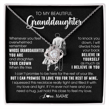 Personalized To My Beautiful Granddaughter Necklace From Grandpa Believe In Yourself Granddaughter Birthday Gifts Jewelry Christmas Customized Message Card