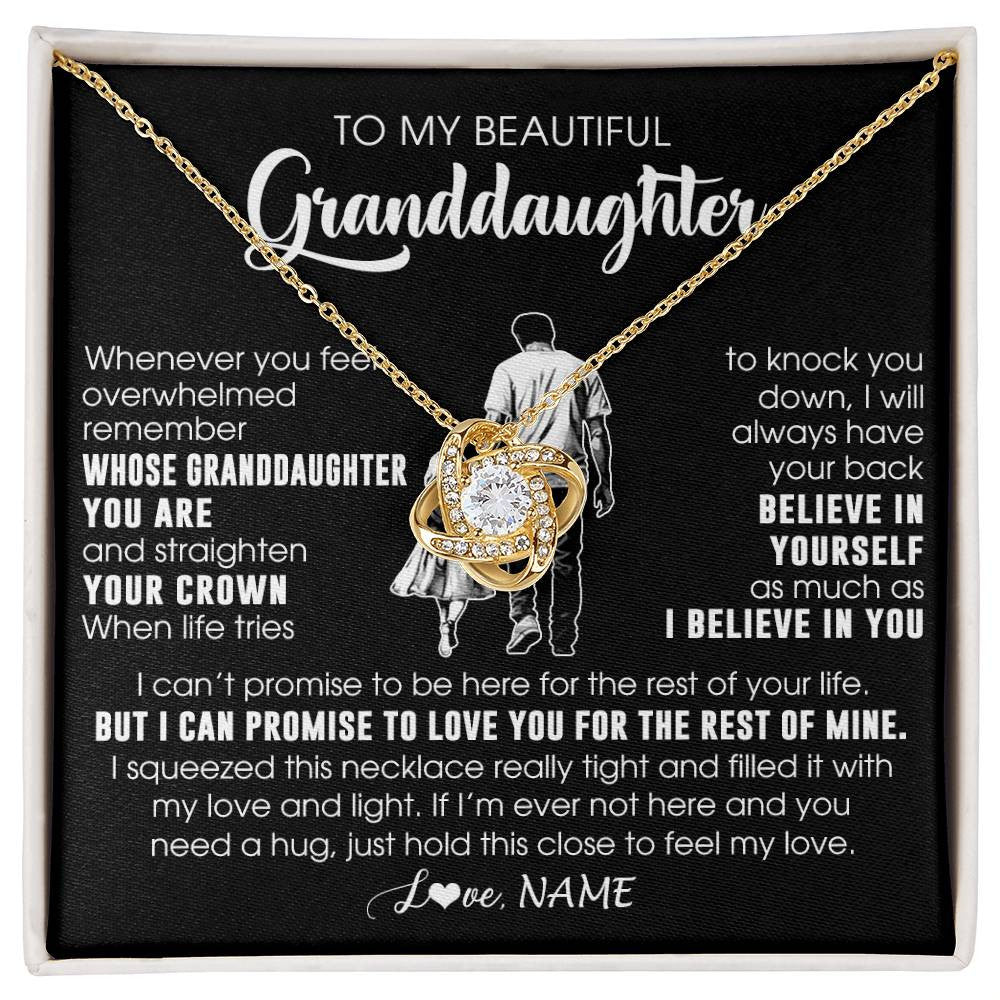 Personalized To My Beautiful Granddaughter Necklace From Grandpa Believe In Yourself Granddaughter Birthday Gifts Jewelry Christmas Customized Message Card