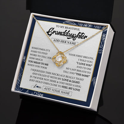Personalized To My Beautiful Granddaughter Necklace From Granparents Feel My Love Valentine Gifts For Granddaughter Birthday Christmas Gift Box Message Card