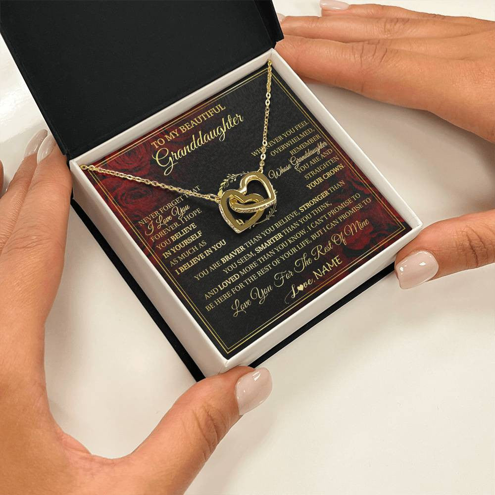 Personalized To My Beautiful Granddaughter Necklace Gift From Grandma Gigi I Love You Granddaughter Birthday Gifts Christmas Customized Gift Box Message Card