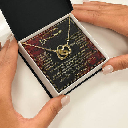 Personalized To My Beautiful Granddaughter Necklace Gift From Grandma Gigi I Love You Granddaughter Birthday Gifts Christmas Customized Gift Box Message Card