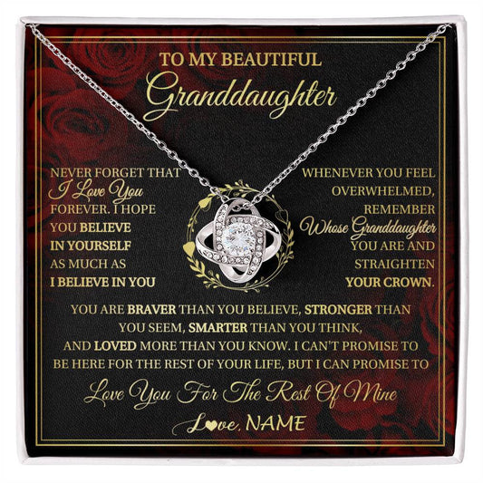 Personalized To My Beautiful Granddaughter Necklace Gift From Grandma Gigi I Love You Granddaughter Birthday Gifts Christmas Customized Gift Box Message Card