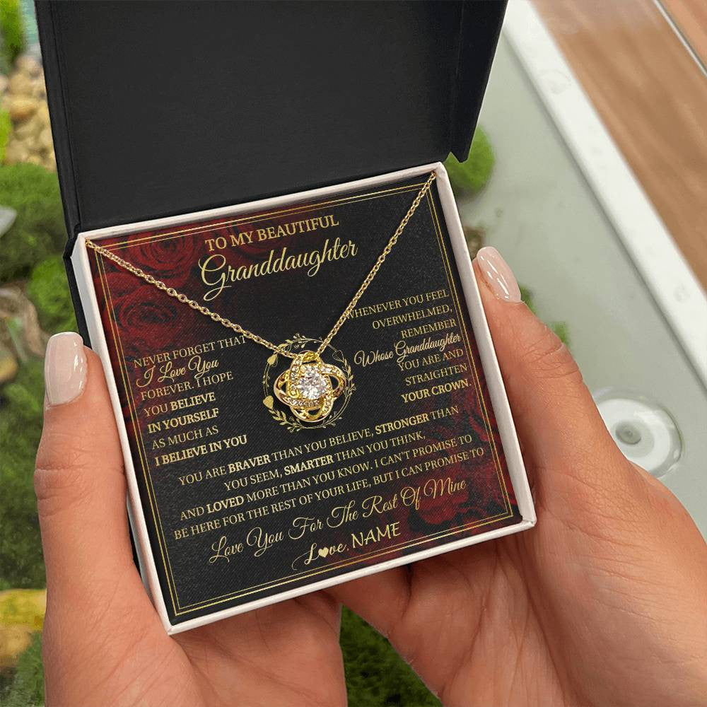 Personalized To My Beautiful Granddaughter Necklace Gift From Grandma Gigi I Love You Granddaughter Birthday Gifts Christmas Customized Gift Box Message Card