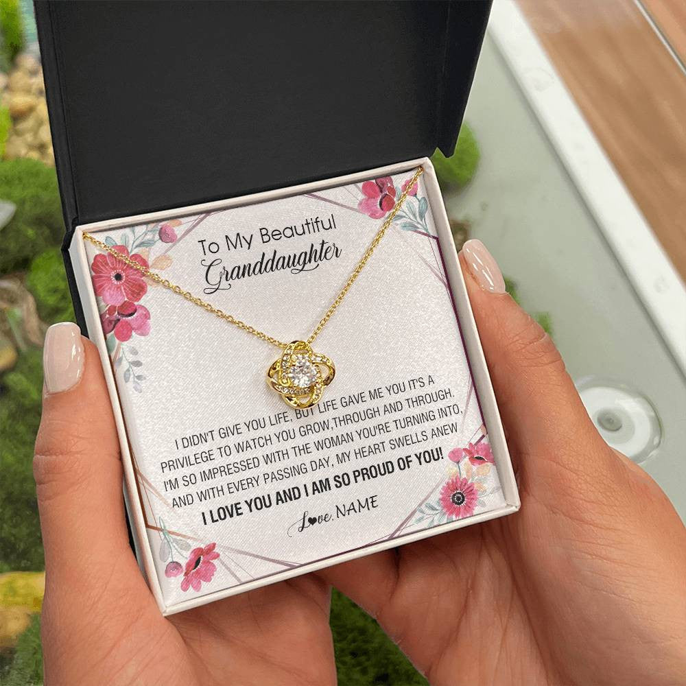 Personalized To My Beautiful Granddaughter Necklace from Grandma Life Gave Me You Granddaughter Birthday Graduation Christmas Customized Gift Box Message Card