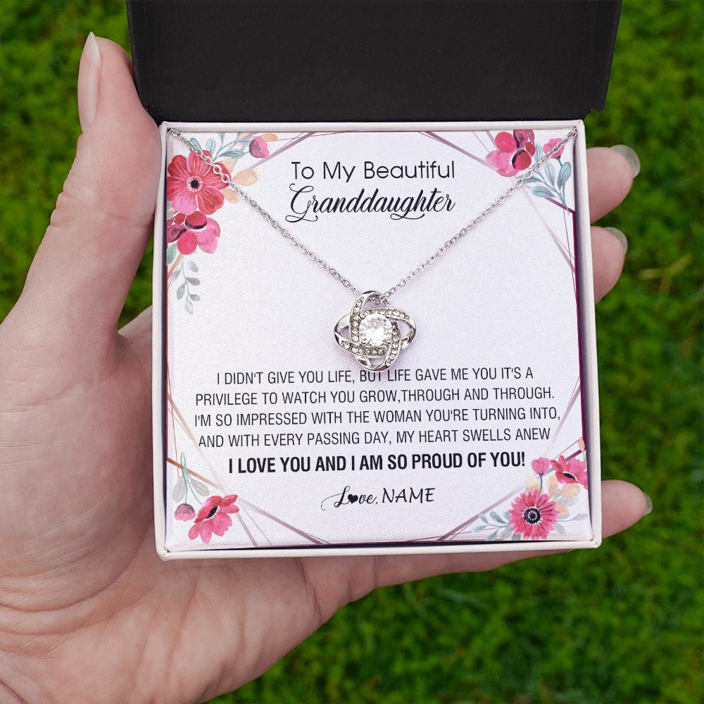 Personalized To My Beautiful Granddaughter Necklace from Grandma Life Gave Me You Granddaughter Birthday Graduation Christmas Customized Gift Box Message Card