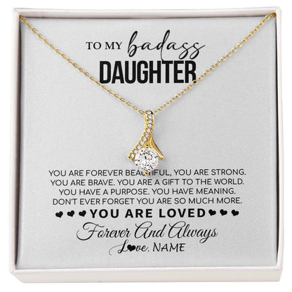 Personalized To My Daughter Necklace From Mom Dad Mother You Are Forever Beautiful Daughter Birthday Graduation Christmas Customized Gift Box Message Card