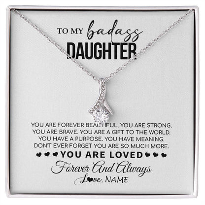 Personalized To My Daughter Necklace From Mom Dad Mother You Are Forever Beautiful Daughter Birthday Graduation Christmas Customized Gift Box Message Card