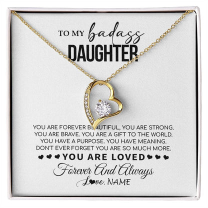 Personalized To My Daughter Necklace From Mom Dad Mother You Are Forever Beautiful Daughter Birthday Graduation Christmas Customized Gift Box Message Card