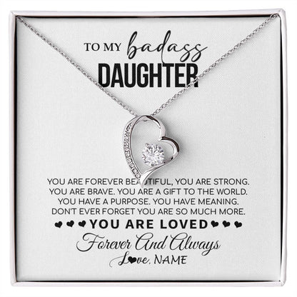 Personalized To My Daughter Necklace From Mom Dad Mother You Are Forever Beautiful Daughter Birthday Graduation Christmas Customized Gift Box Message Card