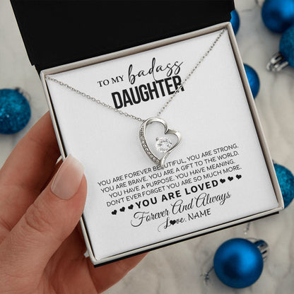 Personalized To My Daughter Necklace From Mom Dad Mother You Are Forever Beautiful Daughter Birthday Graduation Christmas Customized Gift Box Message Card