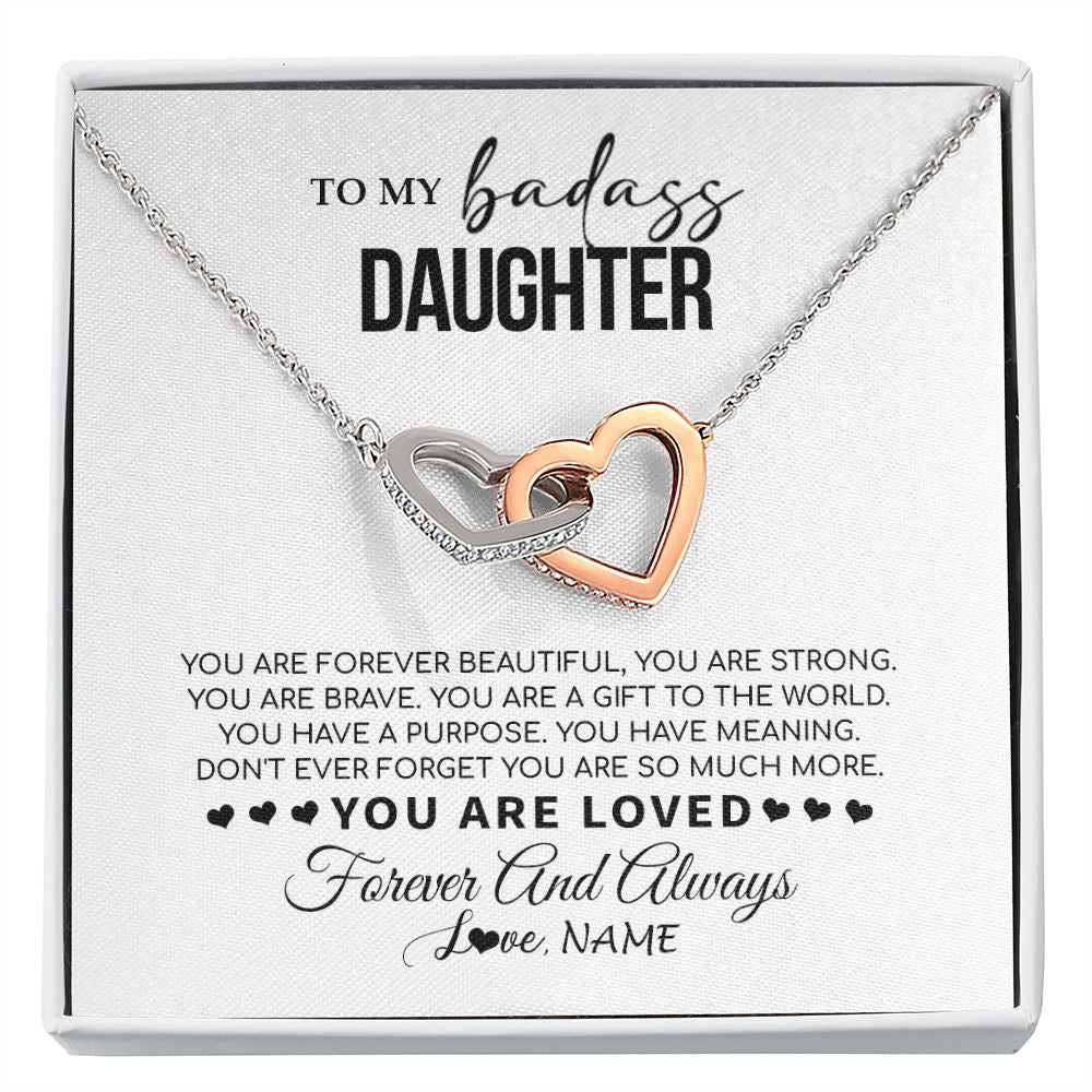 Personalized To My Daughter Necklace From Mom Dad Mother You Are Forever Beautiful Daughter Birthday Graduation Christmas Customized Gift Box Message Card