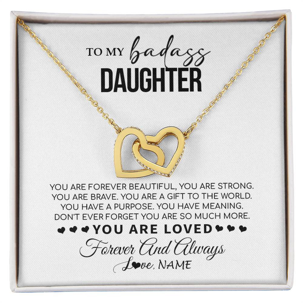 Personalized To My Daughter Necklace From Mom Dad Mother You Are Forever Beautiful Daughter Birthday Graduation Christmas Customized Gift Box Message Card