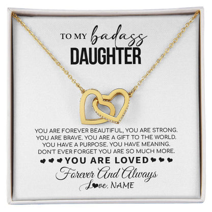 Personalized To My Daughter Necklace From Mom Dad Mother You Are Forever Beautiful Daughter Birthday Graduation Christmas Customized Gift Box Message Card