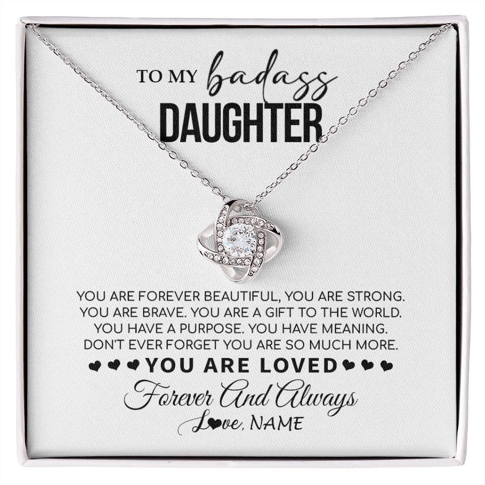 Personalized To My Daughter Necklace From Mom Dad Mother You Are Forever Beautiful Daughter Birthday Graduation Christmas Customized Gift Box Message Card