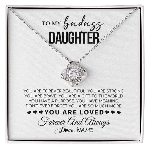 Personalized To My Daughter Necklace From Mom Dad Mother You Are Forever Beautiful Daughter Birthday Graduation Christmas Customized Gift Box Message Card