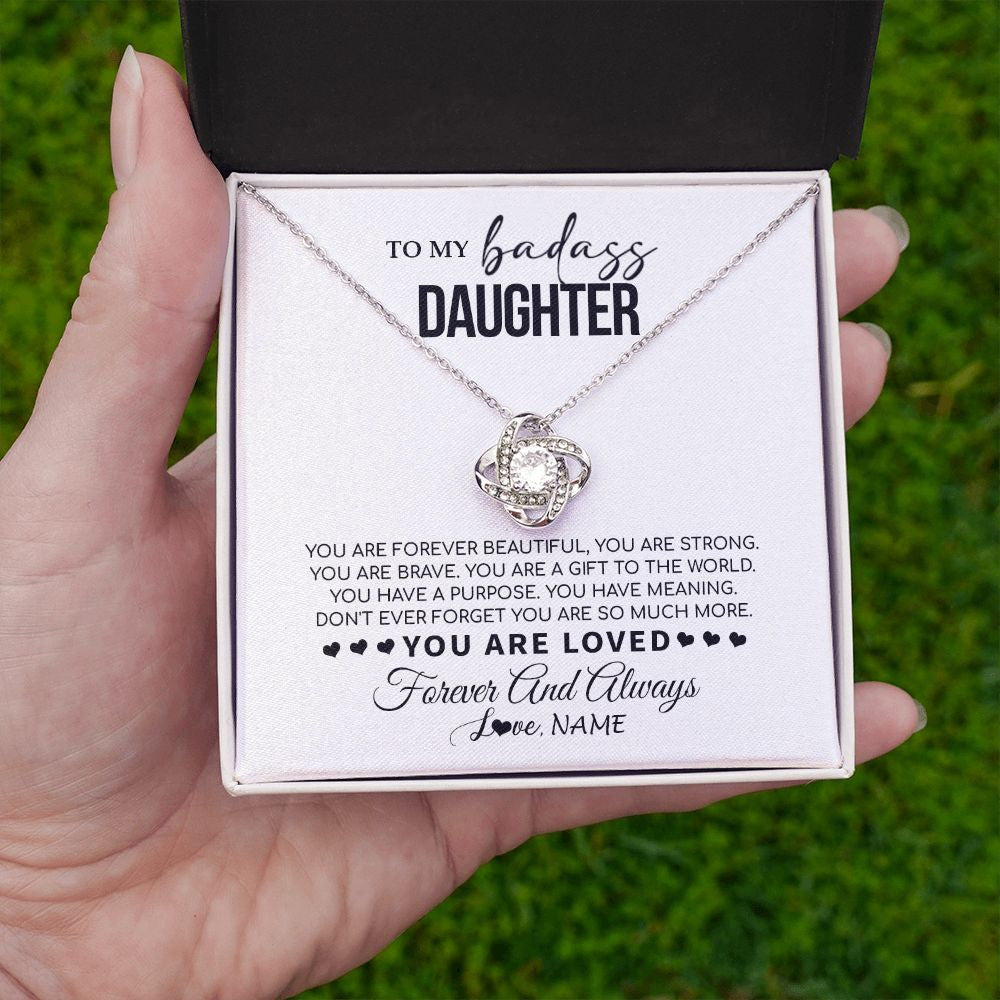 Personalized To My Daughter Necklace From Mom Dad Mother You Are Forever Beautiful Daughter Birthday Graduation Christmas Customized Gift Box Message Card
