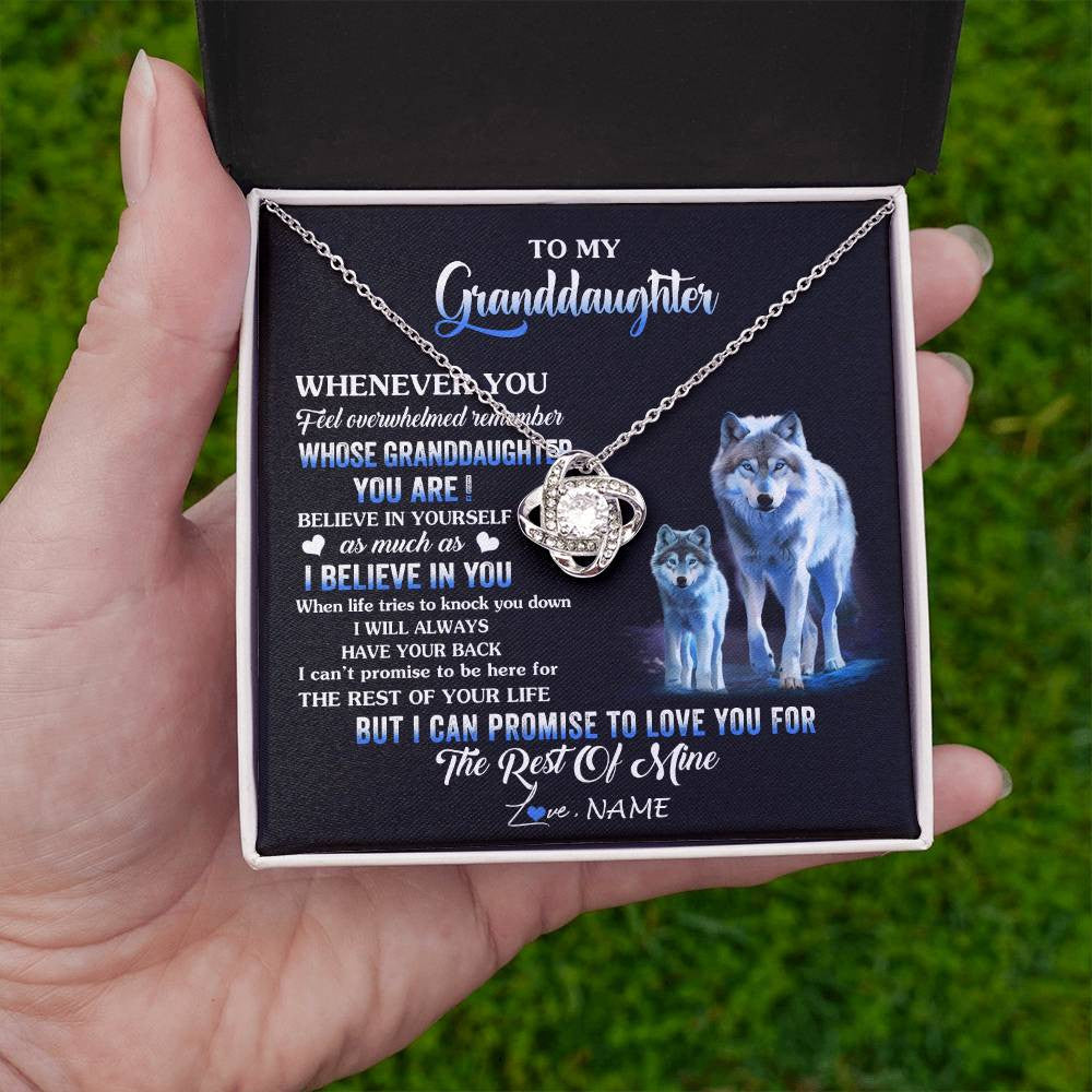 Personalized To My Granddaughter From Grandma Grandpa Necklace Whenever You Feel Wolf Granddaughter Birthday Gifts Christmas Customized Gift Box Message Card