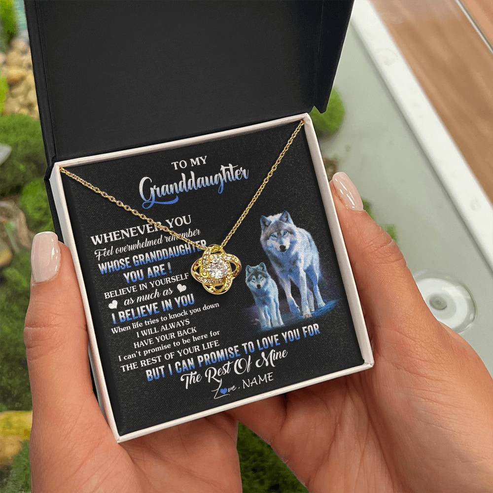 Personalized To My Granddaughter From Grandma Grandpa Necklace Whenever You Feel Wolf Granddaughter Birthday Gifts Christmas Customized Gift Box Message Card