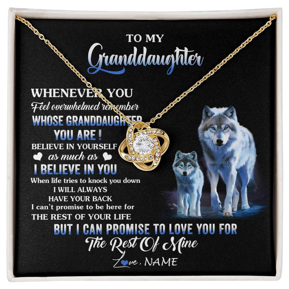 Personalized To My Granddaughter From Grandma Grandpa Necklace Whenever You Feel Wolf Granddaughter Birthday Gifts Christmas Customized Gift Box Message Card