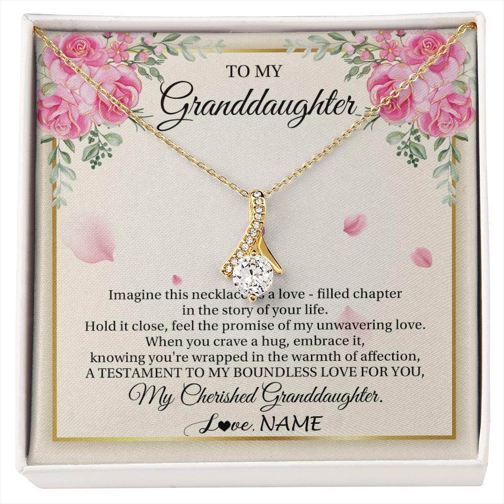 Personalized To My Granddaughter From Grandma Imagine This Necklace As A Love Granddaughter Birthday Graduation Christmas Customized Gift Box Message Card