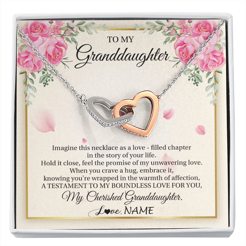 Personalized To My Granddaughter From Grandma Imagine This Necklace As A Love Granddaughter Birthday Graduation Christmas Customized Gift Box Message Card