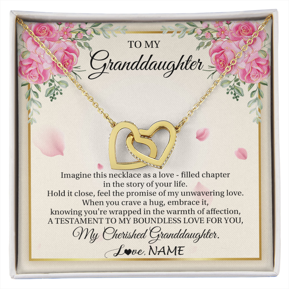 Personalized To My Granddaughter From Grandma Imagine This Necklace As A Love Granddaughter Birthday Graduation Christmas Customized Gift Box Message Card