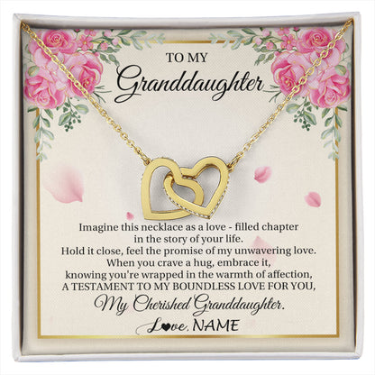 Personalized To My Granddaughter From Grandma Imagine This Necklace As A Love Granddaughter Birthday Graduation Christmas Customized Gift Box Message Card