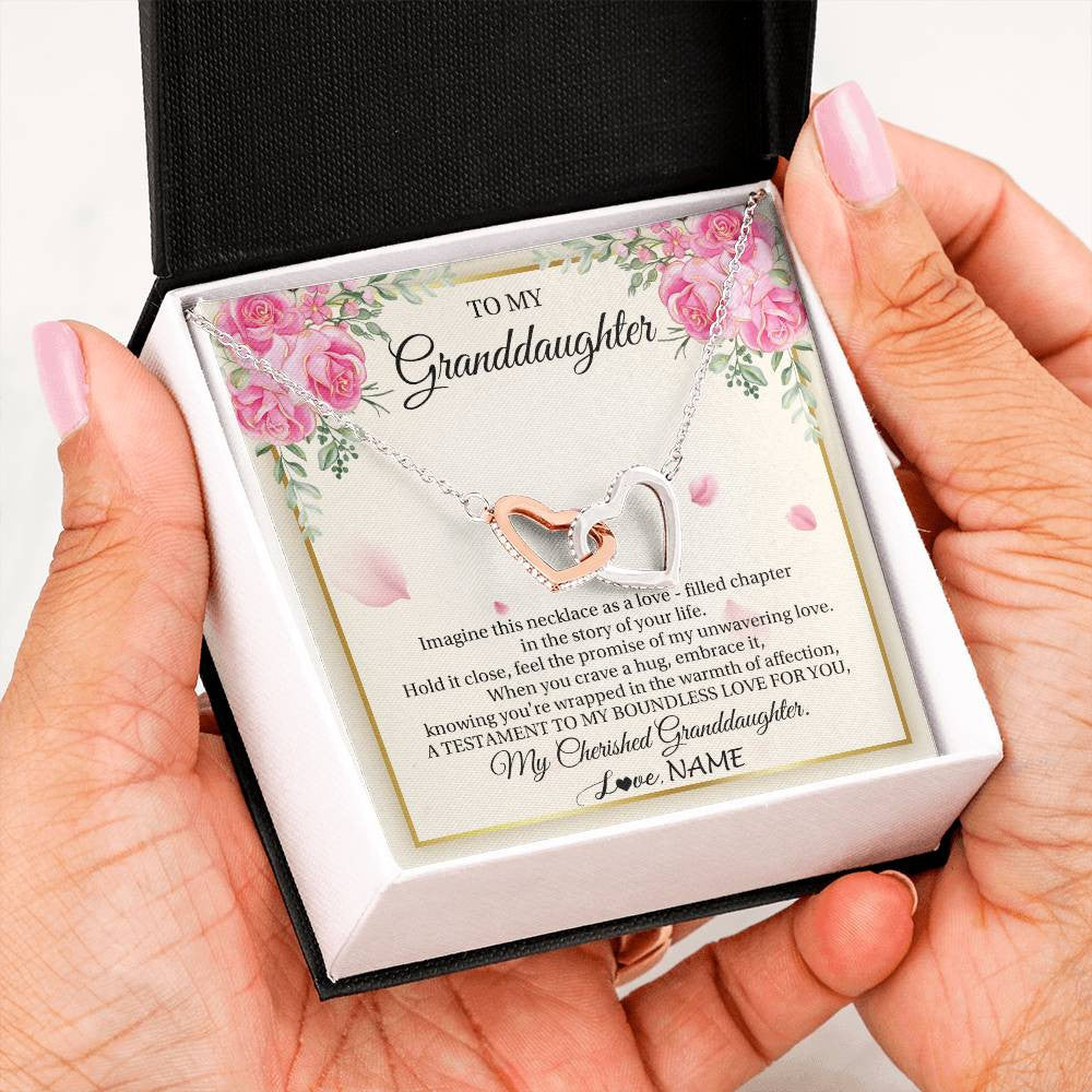 Personalized To My Granddaughter From Grandma Imagine This Necklace As A Love Granddaughter Birthday Graduation Christmas Customized Gift Box Message Card