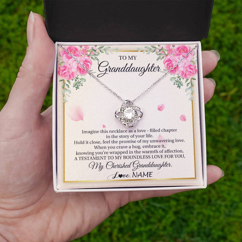 Personalized To My Granddaughter From Grandma Imagine This Necklace As A Love Granddaughter Birthday Graduation Christmas Customized Gift Box Message Card