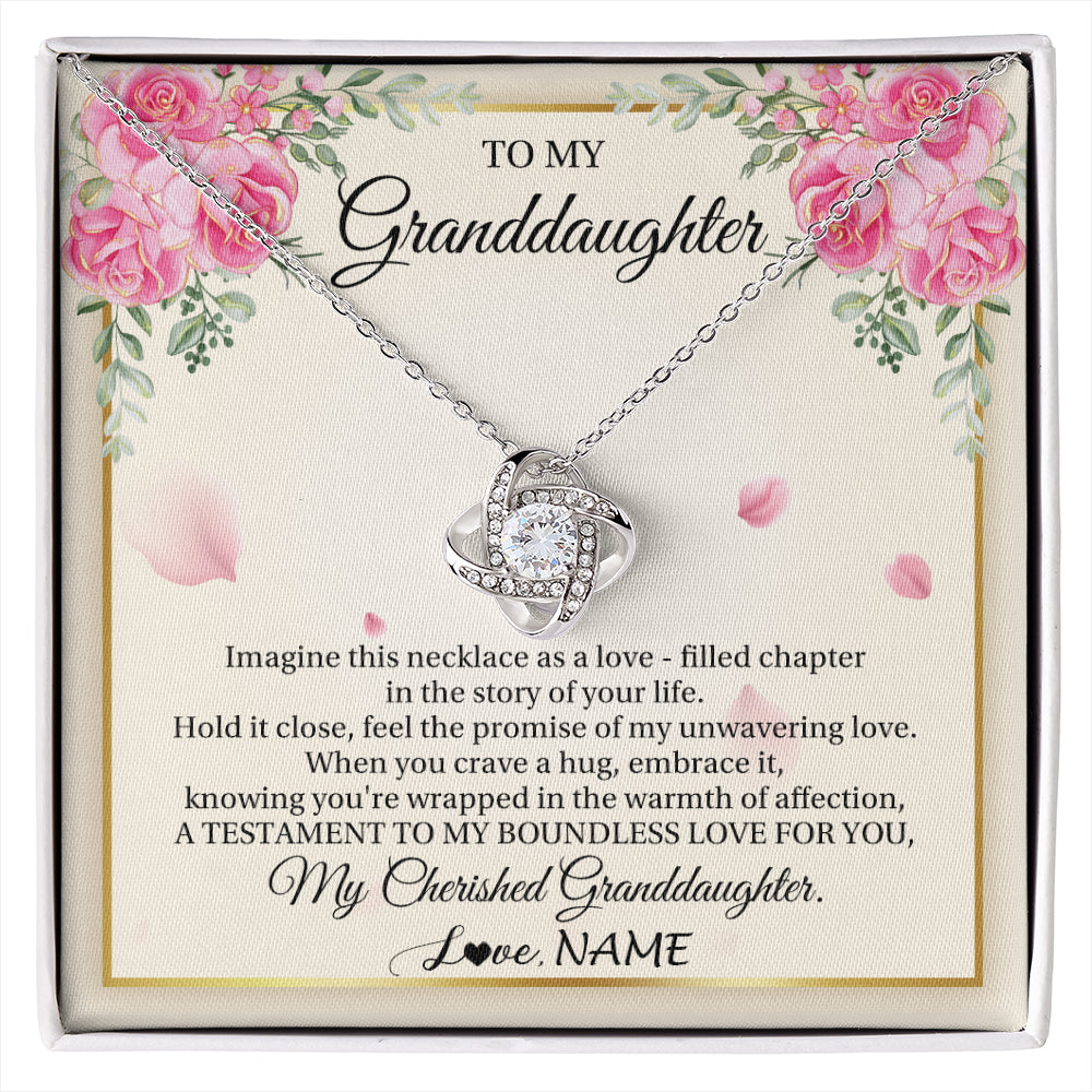 Personalized To My Granddaughter From Grandma Imagine This Necklace As A Love Granddaughter Birthday Graduation Christmas Customized Gift Box Message Card