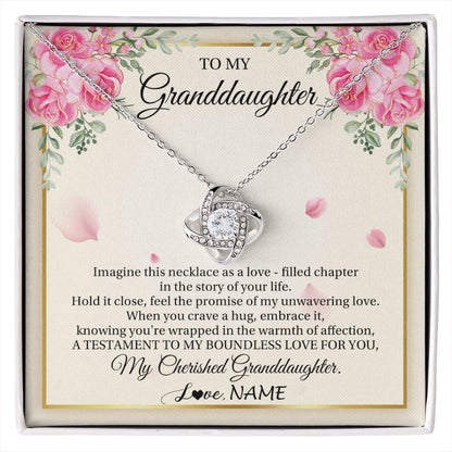 Personalized To My Granddaughter From Grandma Imagine This Necklace As A Love Granddaughter Birthday Graduation Christmas Customized Gift Box Message Card