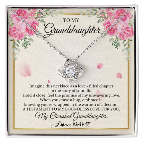Personalized To My Granddaughter From Grandma Imagine This Necklace As A Love Granddaughter Birthday Graduation Christmas Customized Gift Box Message Card