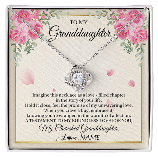 Personalized To My Granddaughter From Grandma Imagine This Necklace As A Love Granddaughter Birthday Graduation Christmas Customized Gift Box Message Card