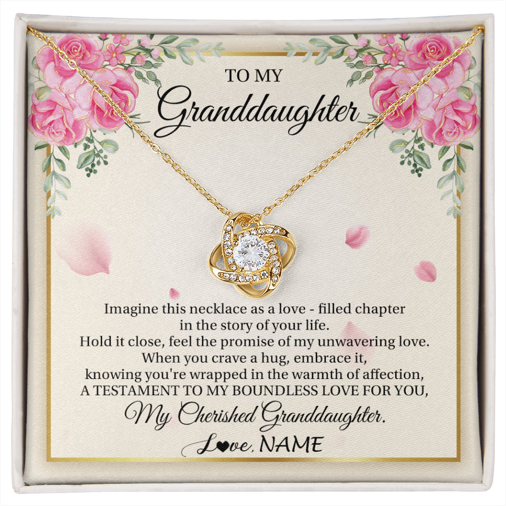 Personalized To My Granddaughter From Grandma Imagine This Necklace As A Love Granddaughter Birthday Graduation Christmas Customized Gift Box Message Card