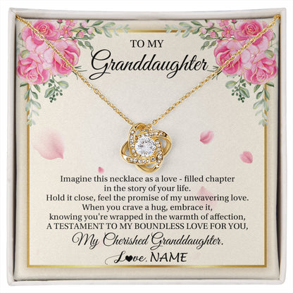 Personalized To My Granddaughter From Grandma Imagine This Necklace As A Love Granddaughter Birthday Graduation Christmas Customized Gift Box Message Card