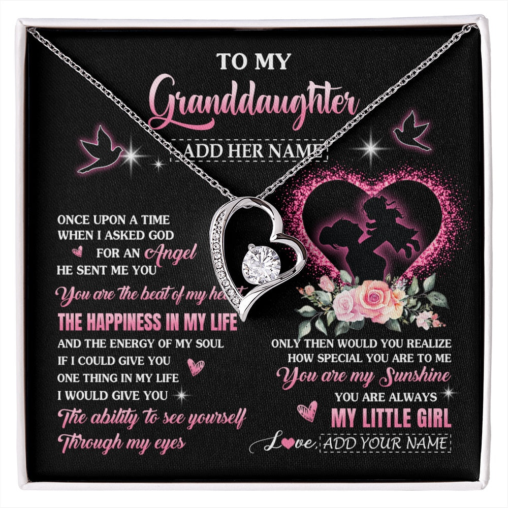 Personalized To My Granddaughter From Grandma Nana Necklace Once Upon A Time Birthday Graduation Gifts For Granddaughter Gifts Christmas Gift Box Message Card