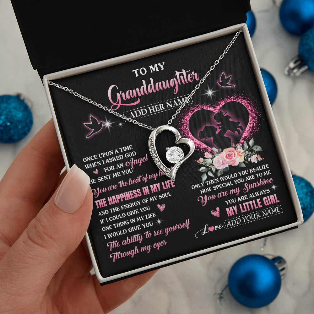 Personalized To My Granddaughter From Grandma Nana Necklace Once Upon A Time Birthday Graduation Gifts For Granddaughter Gifts Christmas Gift Box Message Card