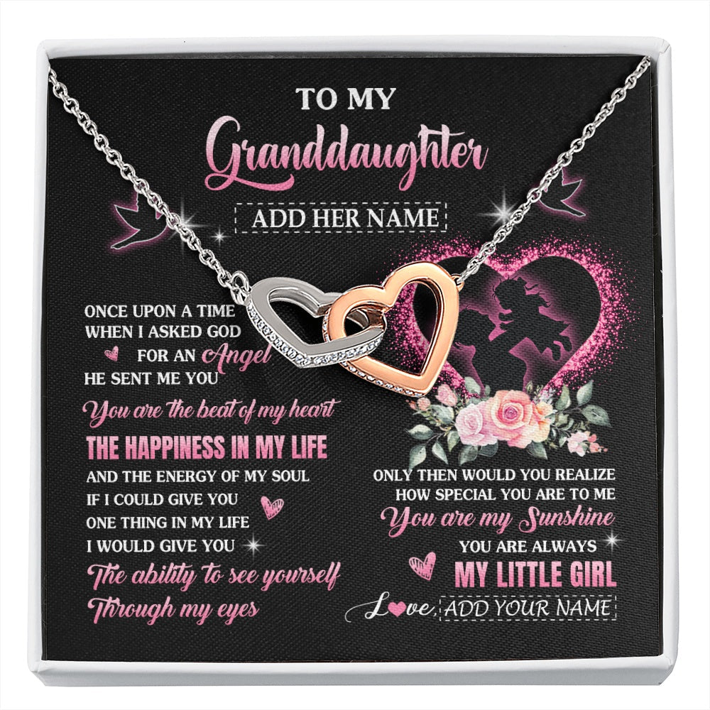 Personalized To My Granddaughter From Grandma Nana Necklace Once Upon A Time Birthday Graduation Gifts For Granddaughter Gifts Christmas Gift Box Message Card
