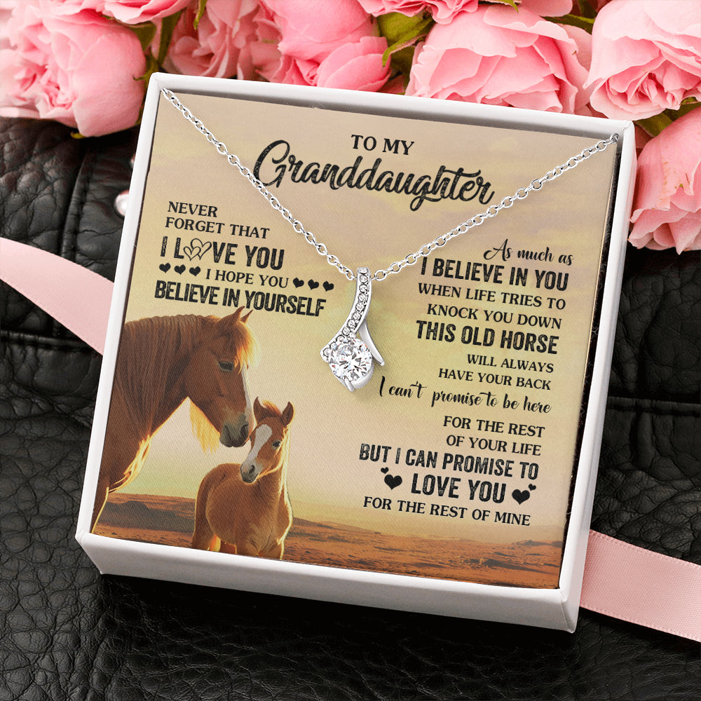 Personalized To My Granddaughter From Grandma Necklace This Old Horse Love You Granddaughter Birthday Gifts Jewelry Christmas Customized Gift Box Message Card
