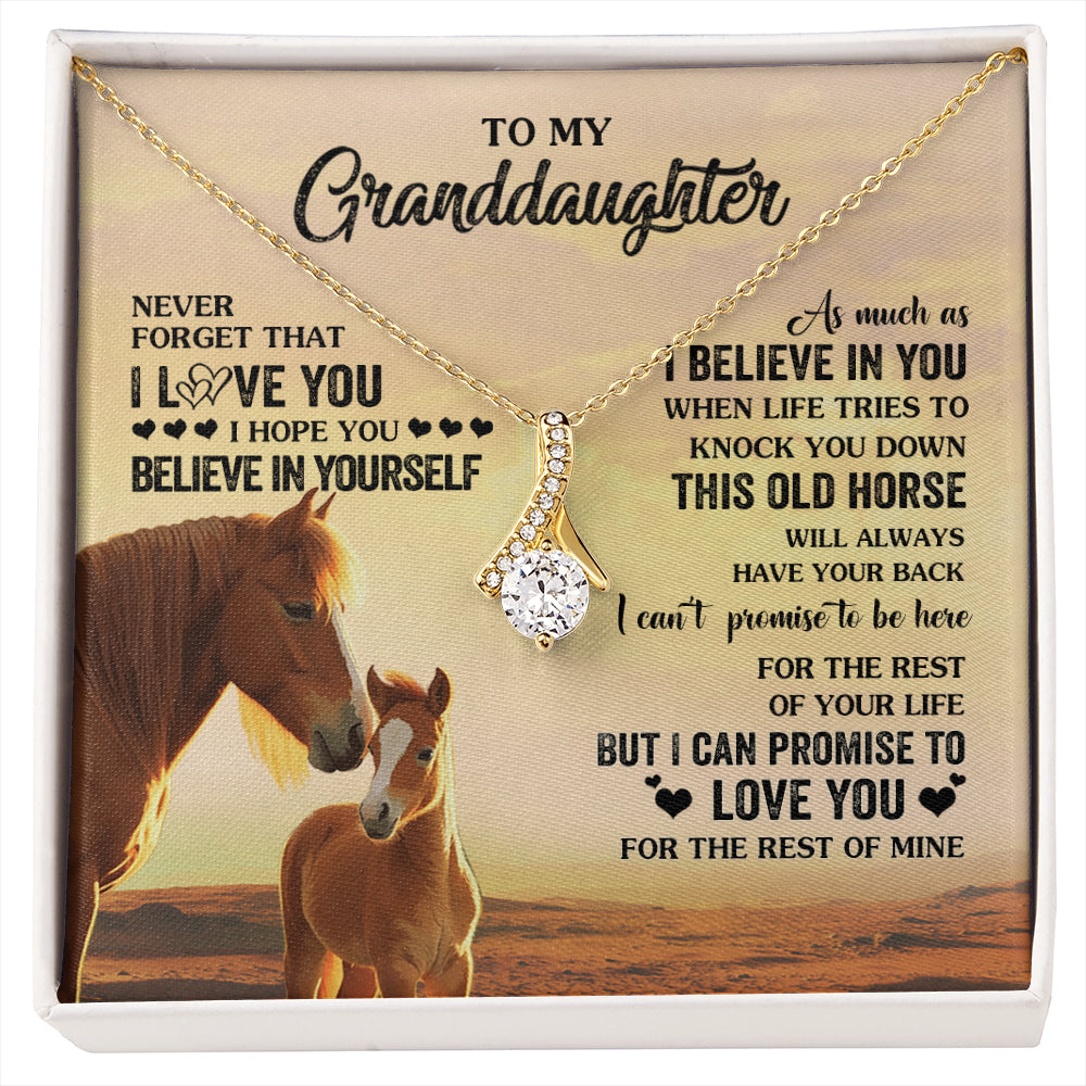 Personalized To My Granddaughter From Grandma Necklace This Old Horse Love You Granddaughter Birthday Gifts Jewelry Christmas Customized Gift Box Message Card