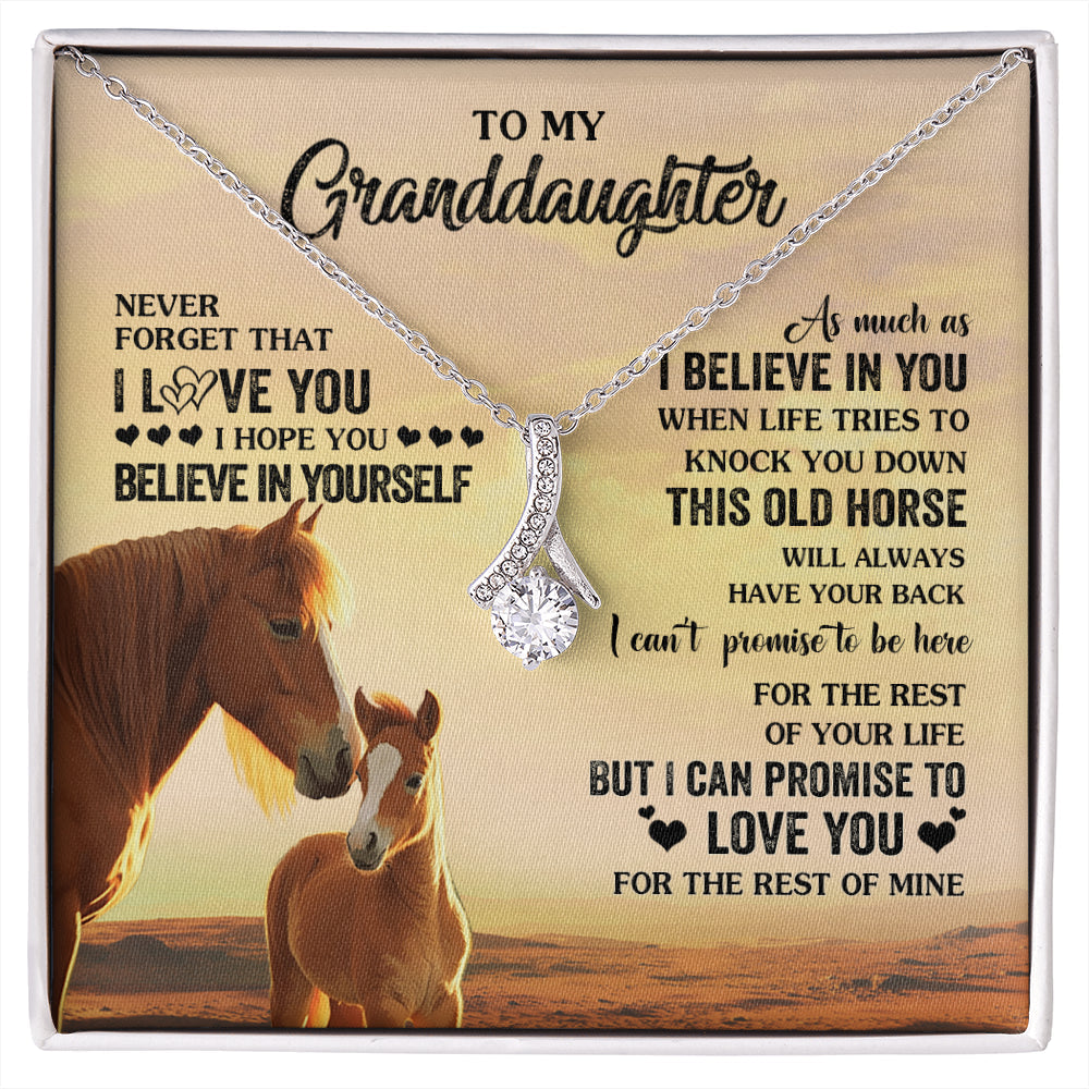 Personalized To My Granddaughter From Grandma Necklace This Old Horse Love You Granddaughter Birthday Gifts Jewelry Christmas Customized Gift Box Message Card