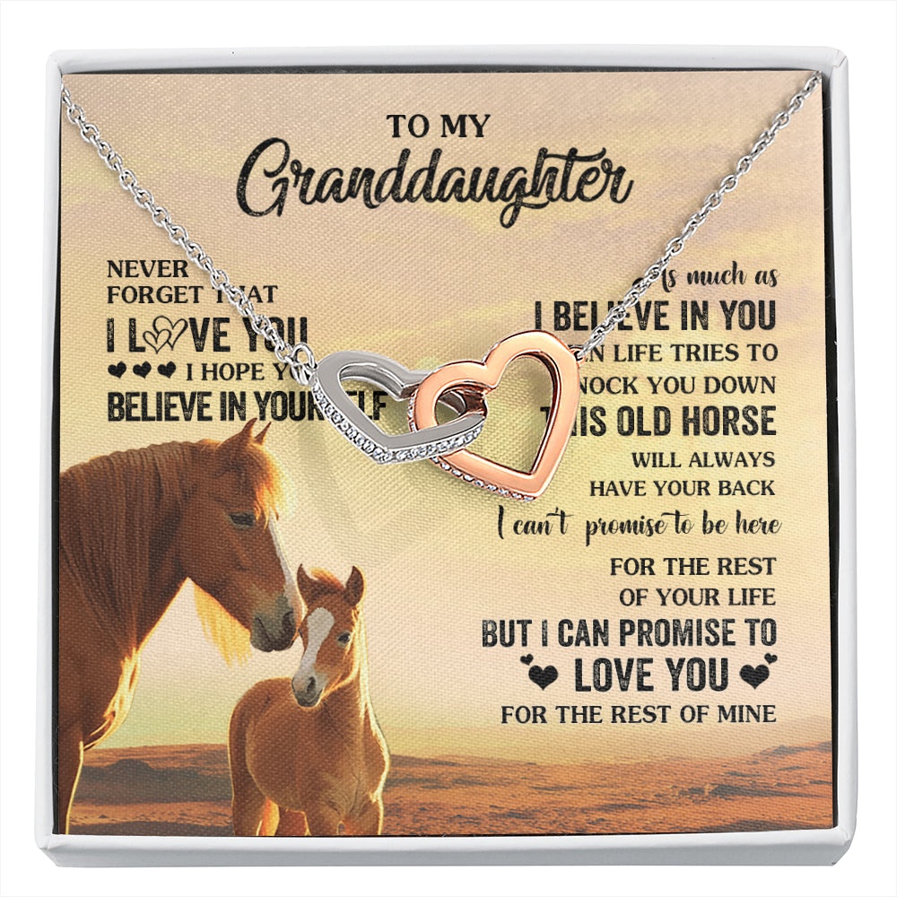 Personalized To My Granddaughter From Grandma Necklace This Old Horse Love You Granddaughter Birthday Gifts Jewelry Christmas Customized Gift Box Message Card