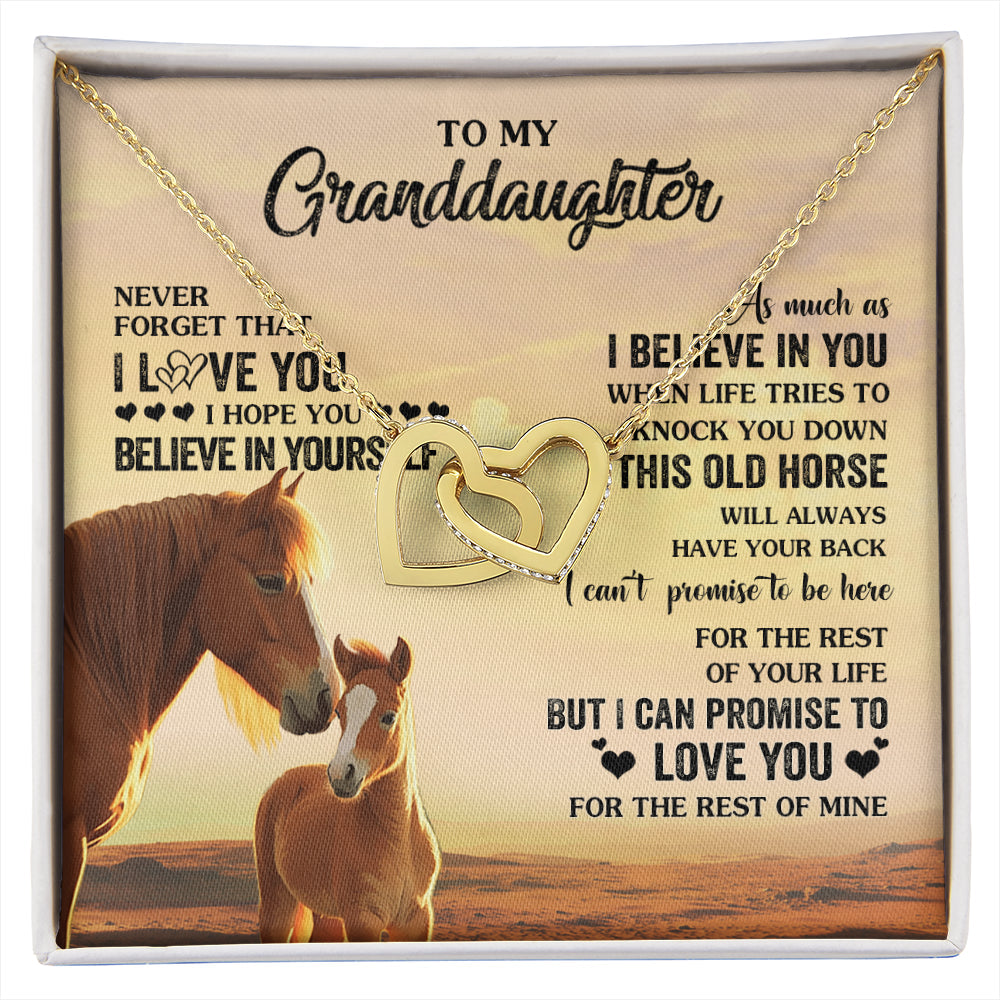 Personalized To My Granddaughter From Grandma Necklace This Old Horse Love You Granddaughter Birthday Gifts Jewelry Christmas Customized Gift Box Message Card