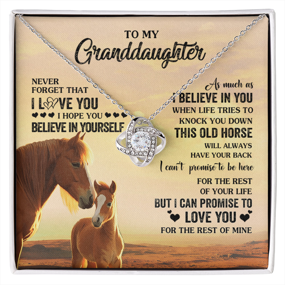 Personalized To My Granddaughter From Grandma Necklace This Old Horse Love You Granddaughter Birthday Gifts Jewelry Christmas Customized Gift Box Message Card