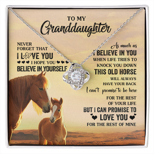 Personalized To My Granddaughter From Grandma Necklace This Old Horse Love You Granddaughter Birthday Gifts Jewelry Christmas Customized Gift Box Message Card