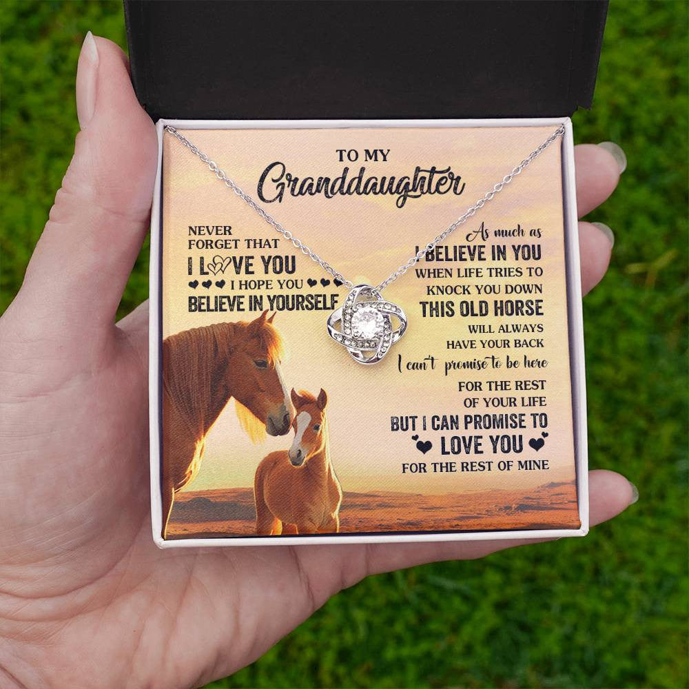Personalized To My Granddaughter From Grandma Necklace This Old Horse Love You Granddaughter Birthday Gifts Jewelry Christmas Customized Gift Box Message Card