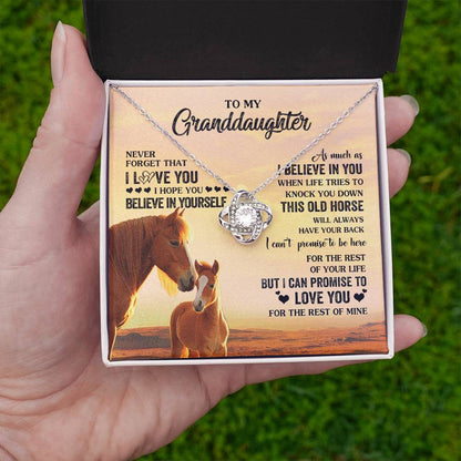 Personalized To My Granddaughter From Grandma Necklace This Old Horse Love You Granddaughter Birthday Gifts Jewelry Christmas Customized Gift Box Message Card