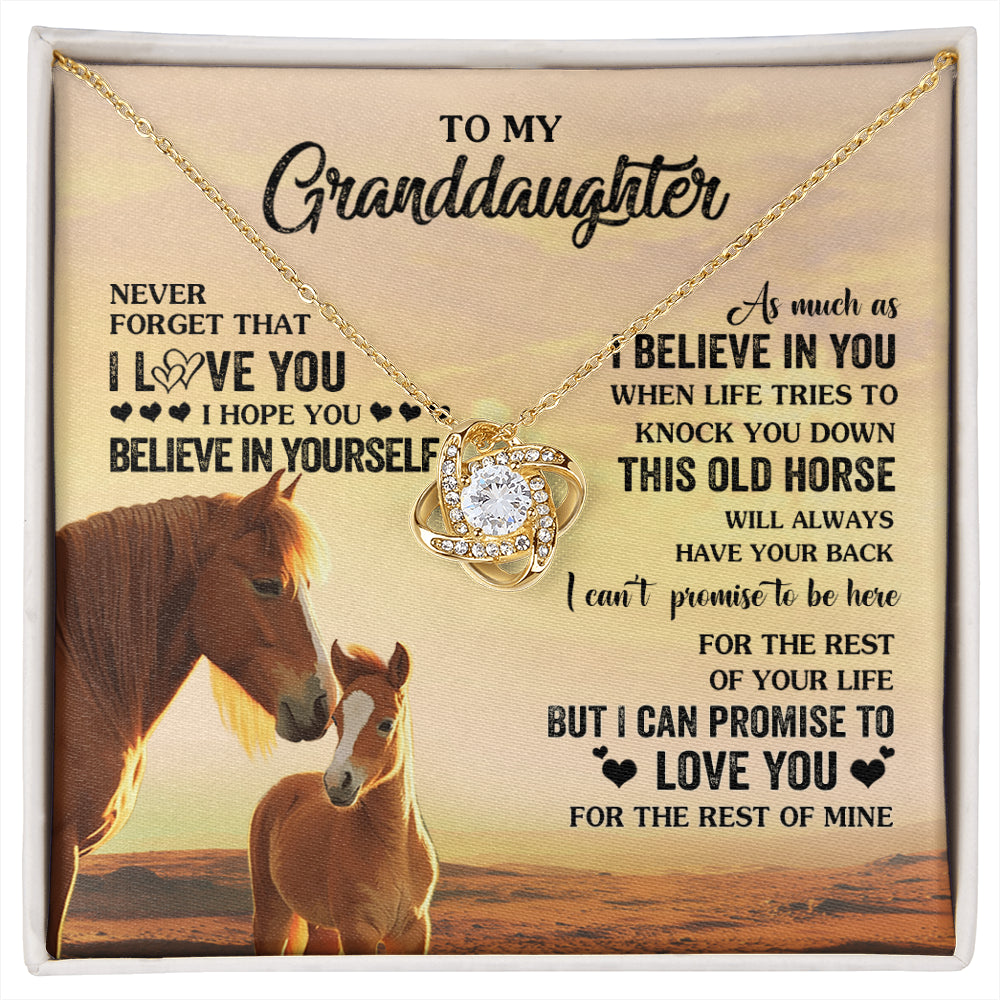Personalized To My Granddaughter From Grandma Necklace This Old Horse Love You Granddaughter Birthday Gifts Jewelry Christmas Customized Gift Box Message Card