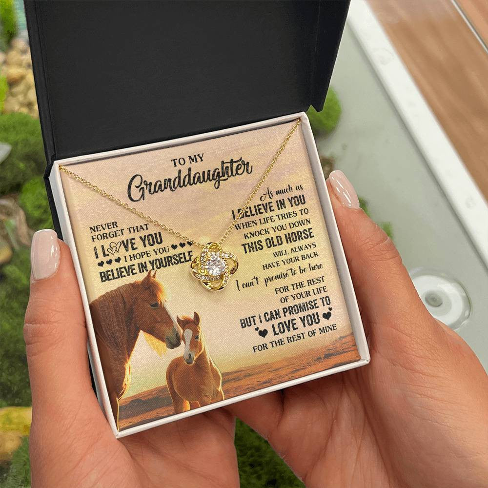 Personalized To My Granddaughter From Grandma Necklace This Old Horse Love You Granddaughter Birthday Gifts Jewelry Christmas Customized Gift Box Message Card